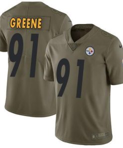 Nike Pittsburgh Steelers #91 Kevin Greene Olive Men's Stitched NFL Limited 2017 Salute to Service Jersey Men's