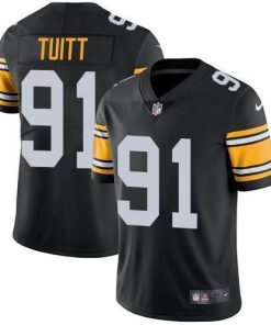 Nike Pittsburgh Steelers #91 Stephon Tuitt Black Alternate Men's Stitched NFL Vapor Untouchable Limited Jersey Men's