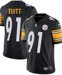 Nike Pittsburgh Steelers #91 Stephon Tuitt Black Team Color Men's Stitched NFL Vapor Untouchable Limited Jersey Men's