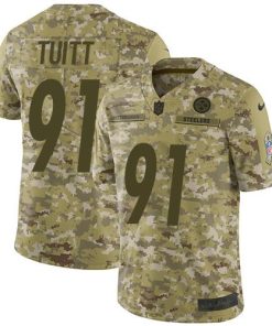 Nike Pittsburgh Steelers #91 Stephon Tuitt Camo Men's Stitched NFL Limited 2018 Salute To Service Jersey Men's
