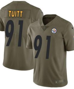 Nike Pittsburgh Steelers #91 Stephon Tuitt Olive Men's Stitched NFL Limited 2017 Salute to Service Jersey Men's