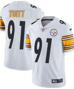 Nike Pittsburgh Steelers #91 Stephon Tuitt White Men's Stitched NFL Vapor Untouchable Limited Jersey Men's
