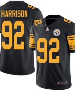 Nike Pittsburgh Steelers #92 James Harrison Black Men's Stitched NFL Limited Rush Jersey Men's