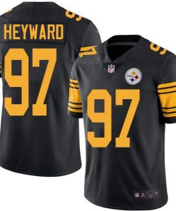 Nike Pittsburgh Steelers #97 Cameron Heyward Black Men's Stitched NFL Limited Rush Jersey Men's