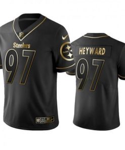 Nike Pittsburgh Steelers #97 Cameron Heyward Black Golden Limited Edition Stitched NFL Jersey Men's