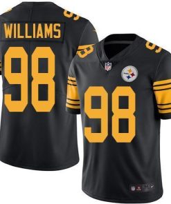 Nike Pittsburgh Steelers #98 Vince Williams Black Men's Stitched NFL Limited Rush Jersey Men's