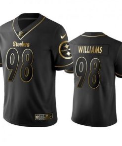 Nike Pittsburgh Steelers #98 Vince Williams Black Golden Limited Edition Stitched NFL Jersey Men's