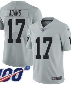 Nike Raiders #17 Davante Adams Silver Men's Stitched NFL Limited Inverted Legend 100th Season Jersey