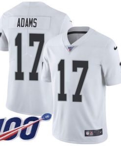 Nike Raiders #17 Davante Adams White Men's Stitched NFL 100th Season Vapor Limited Jersey