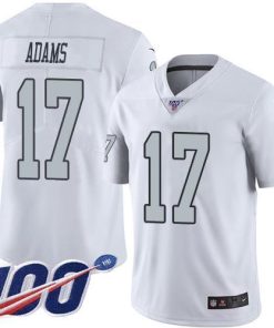 Nike Raiders #17 Davante Adams White Men's Stitched NFL Limited Rush 100th Season Jersey