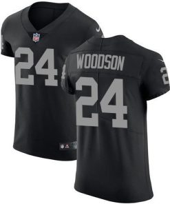 Nike Raiders #24 Charles Woodson Black Team Color Men's Stitched NFL Vapor Untouchable Elite Jersey