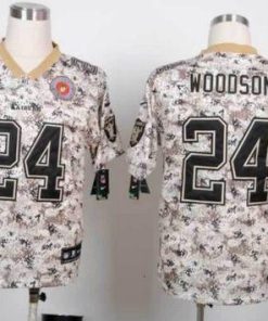 Nike Raiders #24 Charles Woodson Camo Men's Stitched NFL Elite USMC Jersey