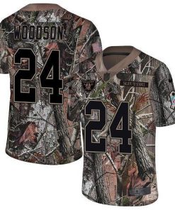 Nike Raiders #24 Charles Woodson Camo Men's Stitched NFL Limited Rush Realtree Jersey