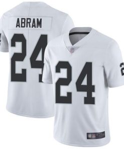 Nike Raiders #24 Johnathan Abram White Men's Stitched NFL Vapor Untouchable Limited Jersey