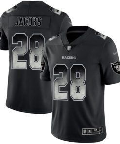 Nike Raiders #28 Josh Jacobs Black Men's Stitched NFL Vapor Untouchable Limited Smoke Fashion Jersey