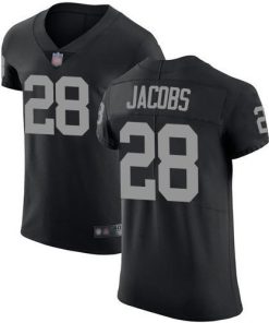 Nike Raiders #28 Josh Jacobs Black Team Color Men's Stitched NFL Vapor Untouchable Elite Jersey