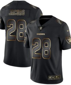 Nike Raiders #28 Josh Jacobs Black/Gold Men's Stitched NFL Vapor Untouchable Limited Jersey