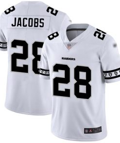 Nike Raiders #28 Josh Jacobs White Men's Stitched NFL Limited Team Logo Fashion Jersey