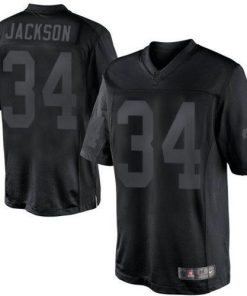 Nike Raiders #34 Bo Jackson Black Men's Stitched NFL Drenched Limited Jersey