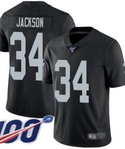 Nike Raiders #34 Bo Jackson Black Team Color Men's Stitched NFL 100th Season Vapor Limited Jersey