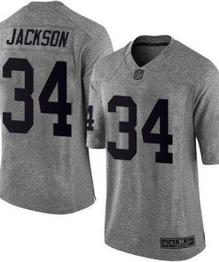 Nike Raiders #34 Bo Jackson Gray Men's Stitched NFL Limited Gridiron Gray Jersey