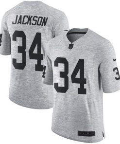 Nike Raiders #34 Bo Jackson Gray Men's Stitched NFL Limited Gridiron Gray II Jersey