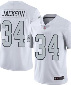 Nike Raiders #34 Bo Jackson White Men's Stitched NFL Limited Rush Jersey