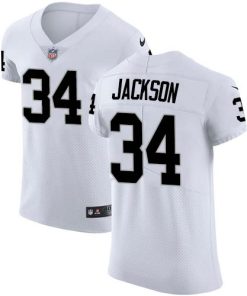 Nike Raiders #34 Bo Jackson White Men's Stitched NFL Vapor Untouchable Elite Jersey