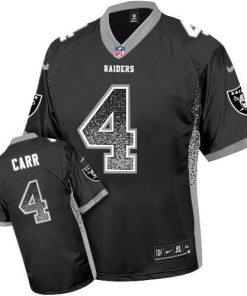 Nike Raiders #4 Derek Carr Black Men's Stitched NFL Elite Drift Fashion Jersey