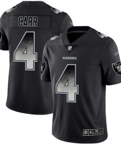Nike Raiders #4 Derek Carr Black Men's Stitched NFL Vapor Untouchable Limited Smoke Fashion Jersey