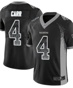 Nike Raiders #4 Derek Carr Black Team Color Men's Stitched NFL Limited Rush Drift Fashion Jersey