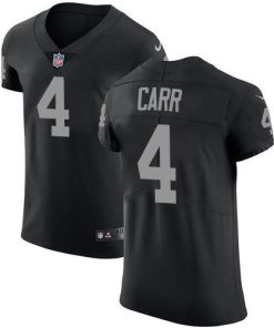 Nike Raiders #4 Derek Carr Black Team Color Men's Stitched NFL Vapor Untouchable Elite Jersey