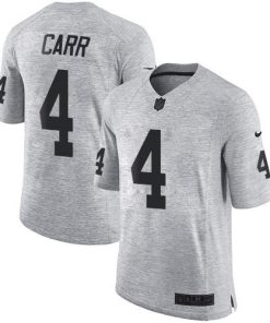 Nike Raiders #4 Derek Carr Gray Men's Stitched NFL Limited Gridiron Gray II Jersey