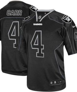 Nike Raiders #4 Derek Carr Lights Out Black Men's Stitched NFL Elite Jersey