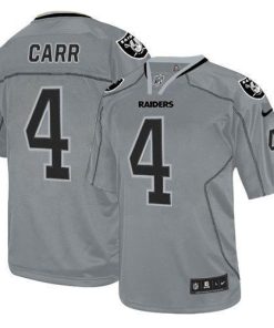 Nike Raiders #4 Derek Carr Lights Out Grey Men's Stitched NFL Elite Jersey