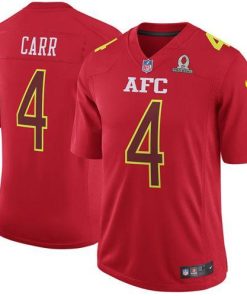 Nike Raiders #4 Derek Carr Red Men's Stitched NFL Game AFC 2017 Pro Bowl Jersey
