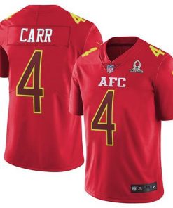 Nike Raiders #4 Derek Carr Red Men's Stitched NFL Limited AFC 2017 Pro Bowl Jersey