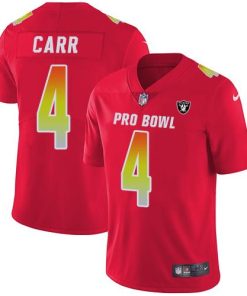 Nike Raiders #4 Derek Carr Red Men's Stitched NFL Limited AFC 2018 Pro Bowl Jersey