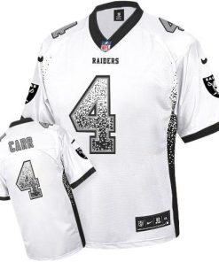 Nike Raiders #4 Derek Carr White Men's Stitched NFL Elite Drift Fashion Jersey