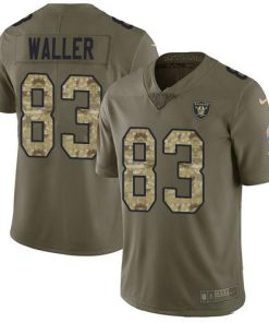 Nike Raiders #83 Darren Waller Olive/Camo Men's Stitched NFL Limited 2017 Salute To Service Jersey