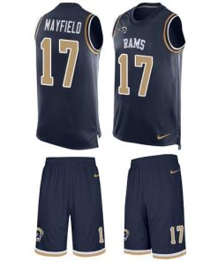 Nike Rams #17 Baker Mayfield Navy Blue Team Color Men's Stitched NFL Limited Tank Top Suit Jersey