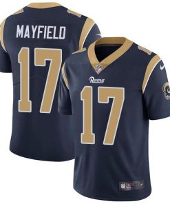 Nike Rams #17 Baker Mayfield Navy Blue Team Color Men's Stitched NFL Vapor Untouchable Limited Jersey