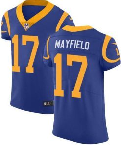 Nike Rams #17 Baker Mayfield Royal Blue Alternate Men's Stitched NFL Vapor Untouchable Elite Jersey