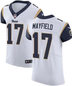 Nike Rams #17 Baker Mayfield White Men's Stitched NFL Vapor Untouchable Elite Jersey