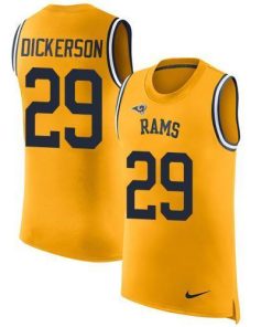 Nike Rams #29 Eric Dickerson Gold Men's Stitched NFL Limited Rush Tank Top Jersey