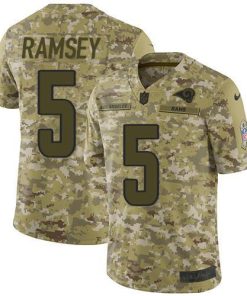 Nike Rams #5 Jalen Ramsey Camo Men's Stitched NFL Limited 2018 Salute To Service Jersey