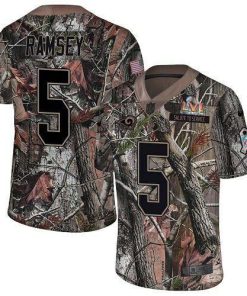 Nike Rams #5 Jalen Ramsey Camo Super Bowl LVI Patch Men's Stitched NFL Limited Rush Realtree Jersey