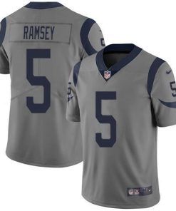 Nike Rams #5 Jalen Ramsey Gray Men's Stitched NFL Limited Inverted Legend Jersey