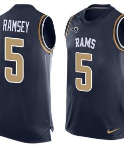 Nike Rams #5 Jalen Ramsey Navy Blue Team Color Men's Stitched NFL Limited Tank Top Jersey