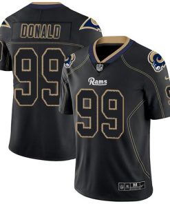 Nike Rams #99 Aaron Donald Lights Out Black Men's Stitched NFL Limited Rush Jersey